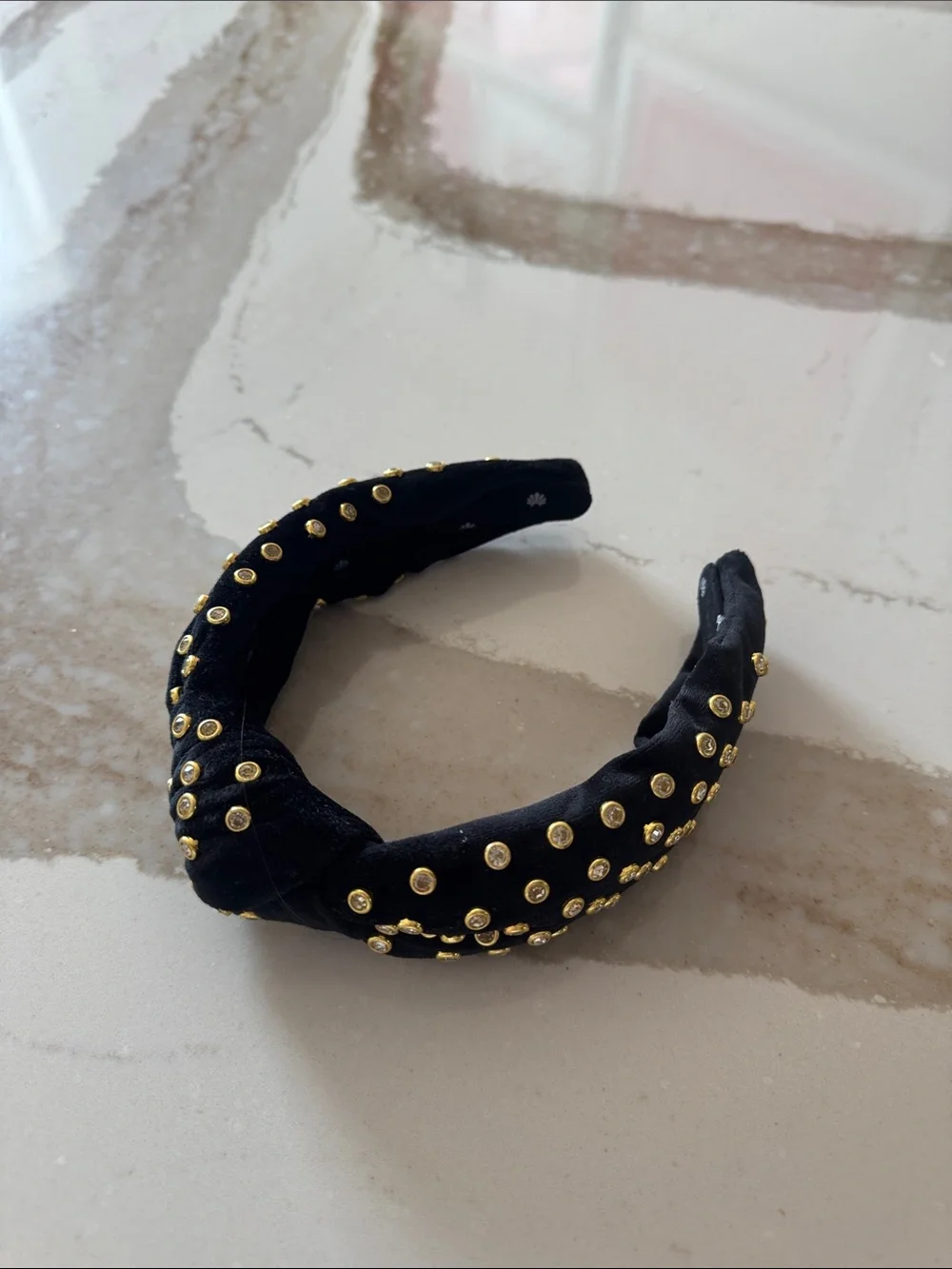 Lele Sadoughi Black Studded Padded Headband - Women Accessories
